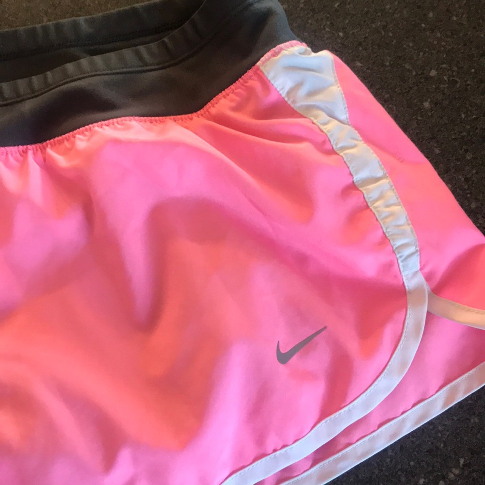 Pink nike running shorts